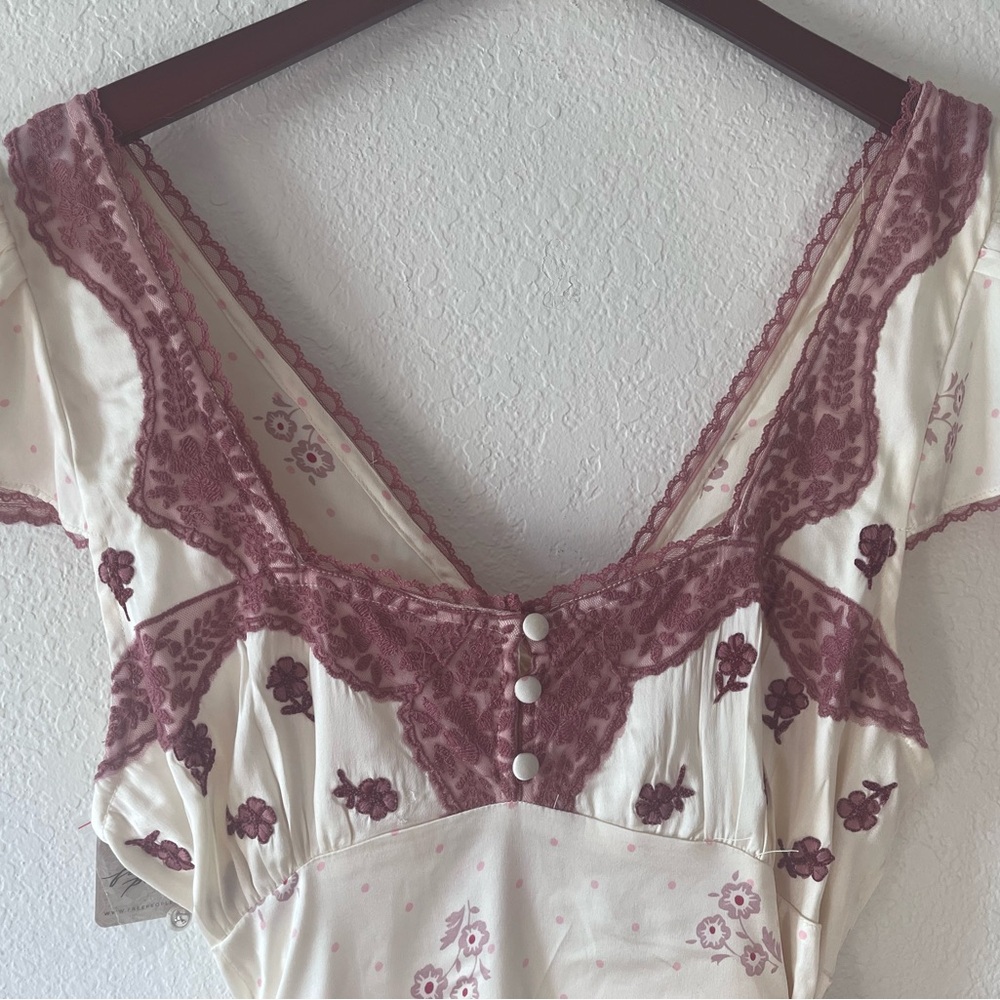 NWT! Free People Haven Embroidered Midi Dress - Picture 8 of 15